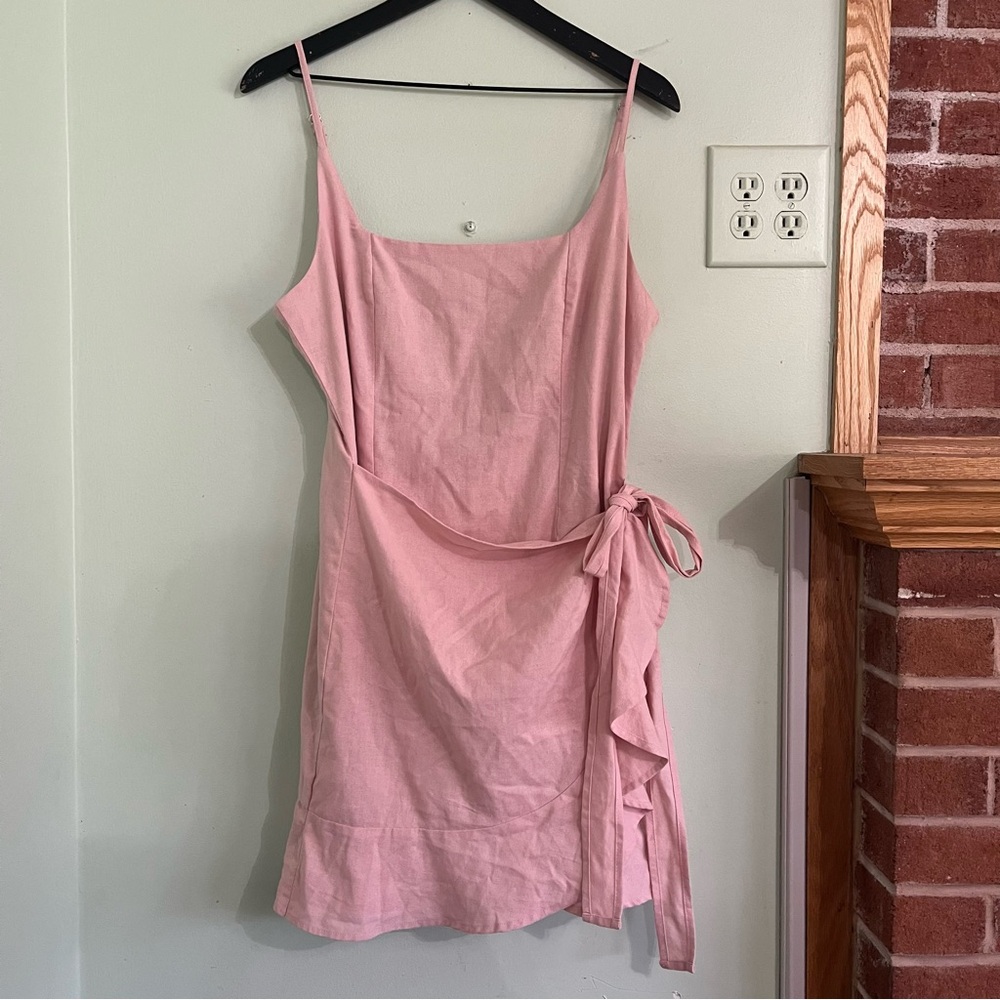 Princess Polly Women’s Cottage Hill Mini Dress Blush Pink 12 NWT